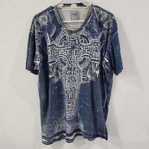 Y2K Fort Knox‎ Mens 90S Cross Grunge T Shirt Size XL Tattoo Skater Punk